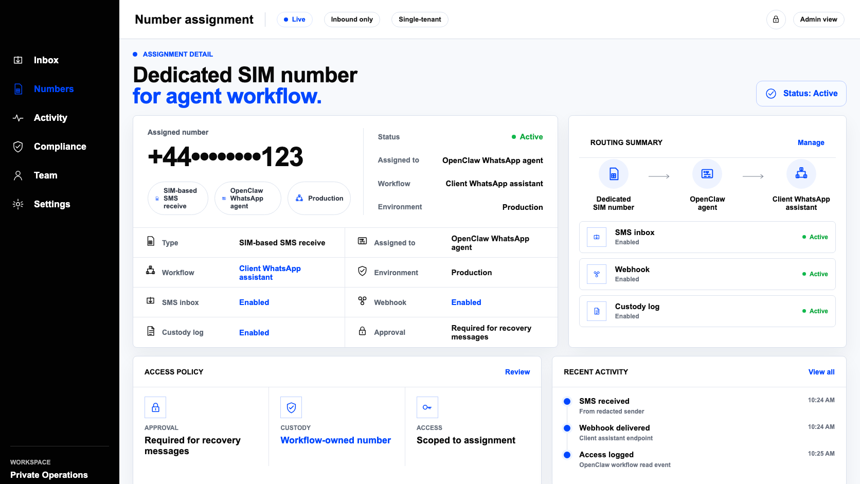TextroVault dashboard assignment